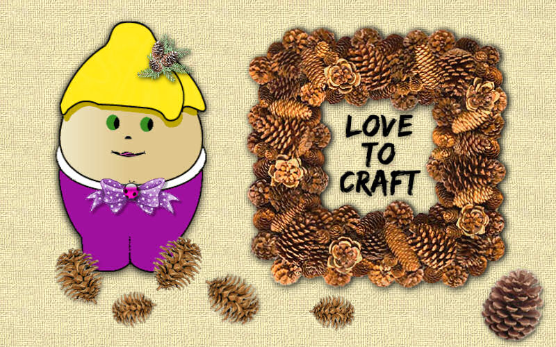 PineConeLady Craft Projects - Pine Cone Crafts with Pinecones Acorns and Seed Pods